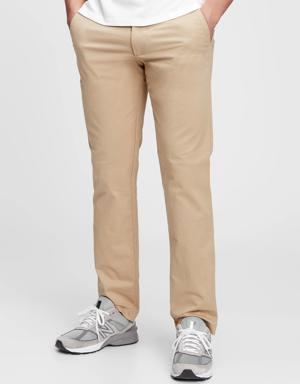 Gap Modern Khakis in Straight Fit with GapFlex beige