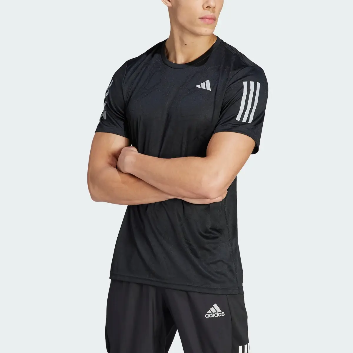 Adidas Playera Own the Run Carbon Measured. 1