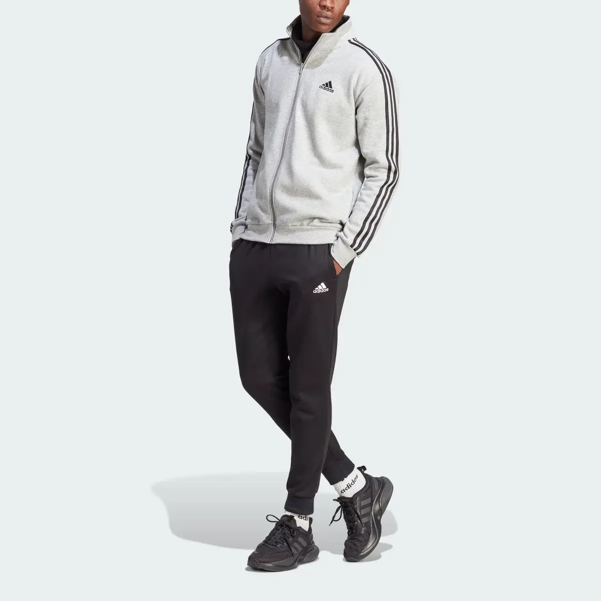 Adidas Basic 3-Stripes Fleece Tracksuit. 1