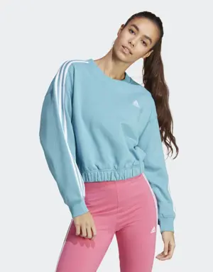 Essentials 3-Streifen Crop Sweatshirt