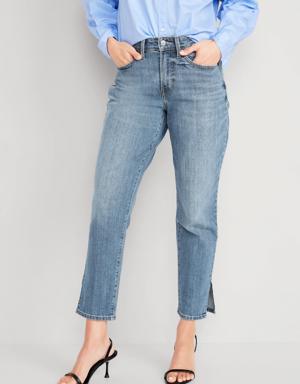 Curvy High-Waisted OG Straight Jeans for Women blue