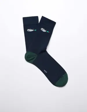 Ördek tasarımlı pamuklu çorap
