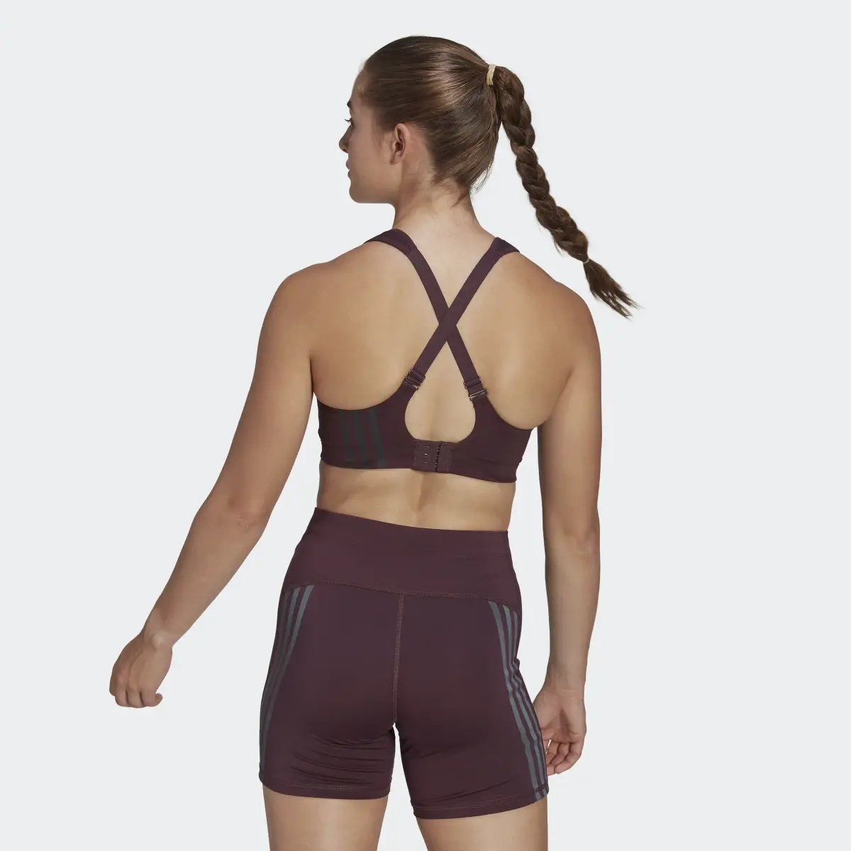 adidas Performance ADIDAS TLRD IMPACT HIGH-SUPPORT - High support sports  bra - red/brown 