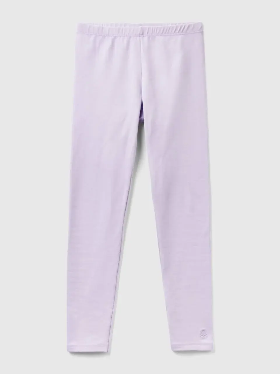 Benetton leggings in stretch cotton with logo. 1