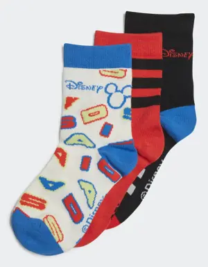 x Disney Mickey Mouse Crew Socks 3 Pairs Kids