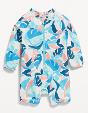 Rashguard One-Piece Swimsuit for Baby blue