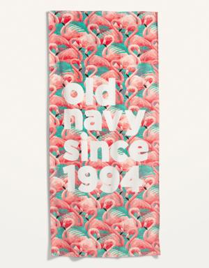 Old Navy Printed Loop-Terry Beach Towel for the Family pink