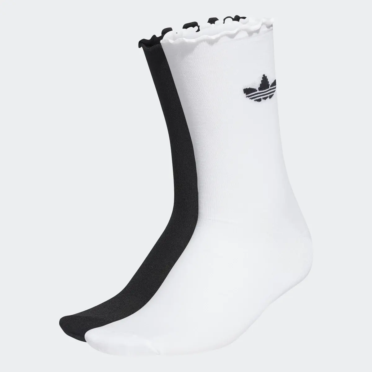 Adidas Semi-Sheer Ruffle Crew Socks 2 Pairs. 2