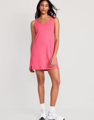 PowerSoft Shelf-Bra Support Dress for Women pink