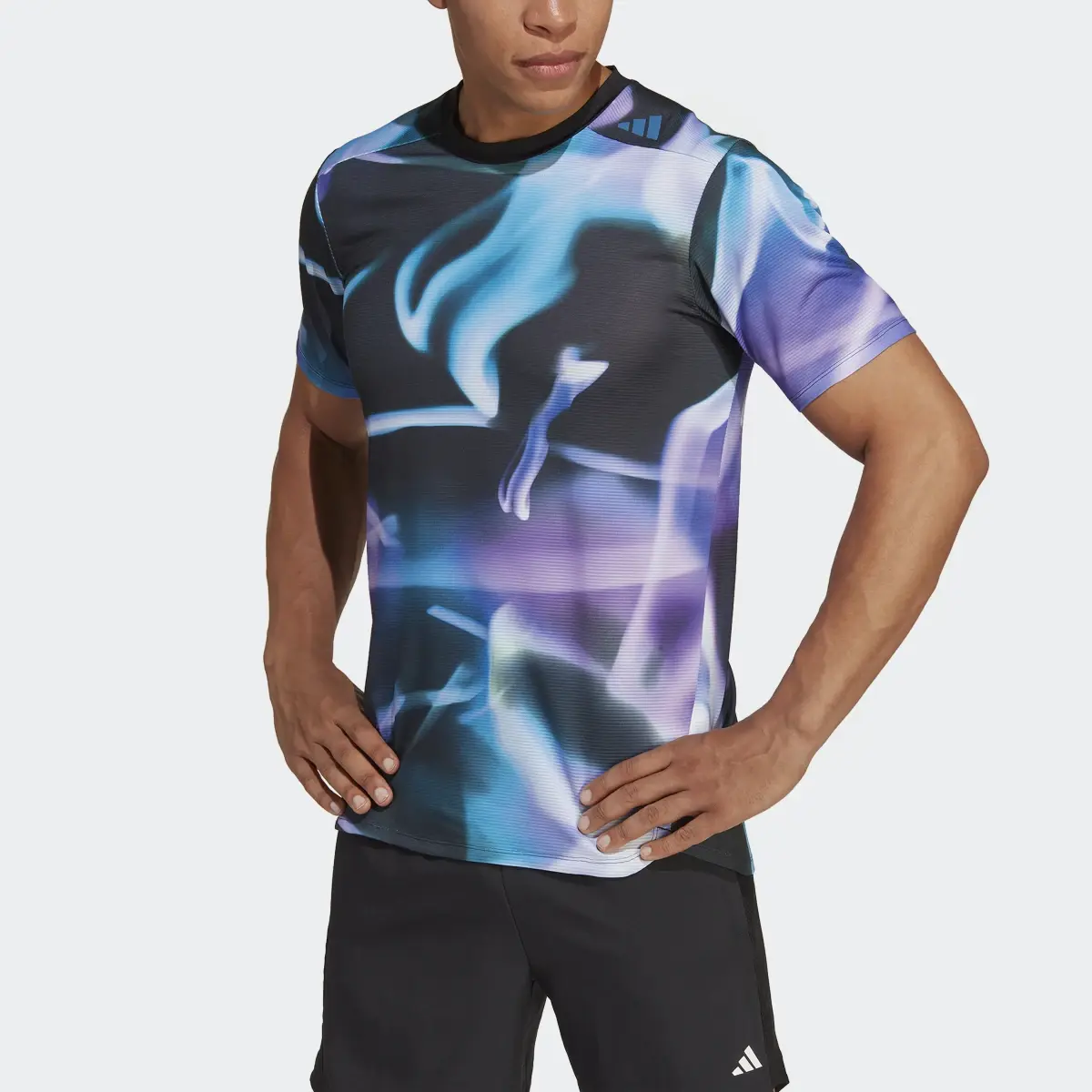 Adidas T-shirt da allenamento Designed 4 Training HEAT.RDY Allover Print HIIT. 1