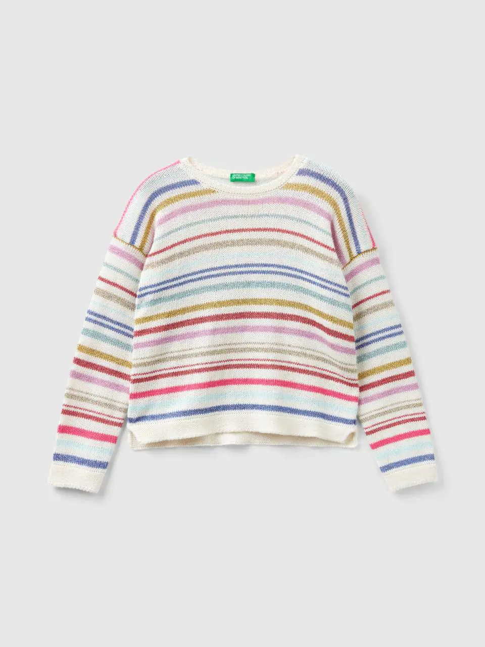 Benetton striped sweater with lurex. 1