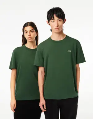 Lacoste T-shirt unisex in cotone biologico con collo rotondo