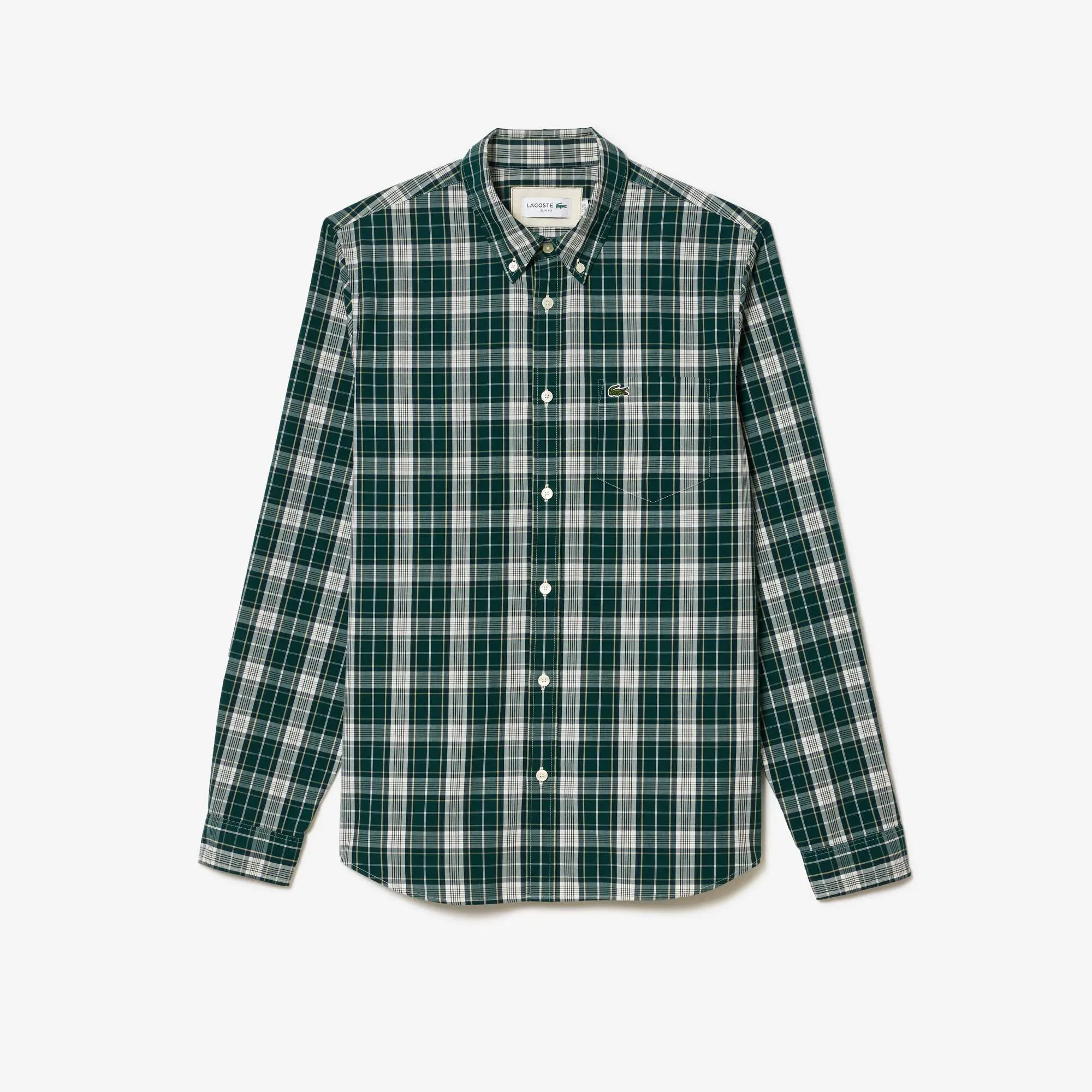 Lacoste Check Print Stretch Shirt. 2