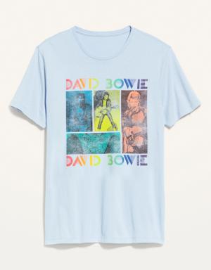 David Bowie™ Gender-Neutral Vintage Graphic T-Shirt for Adults blue