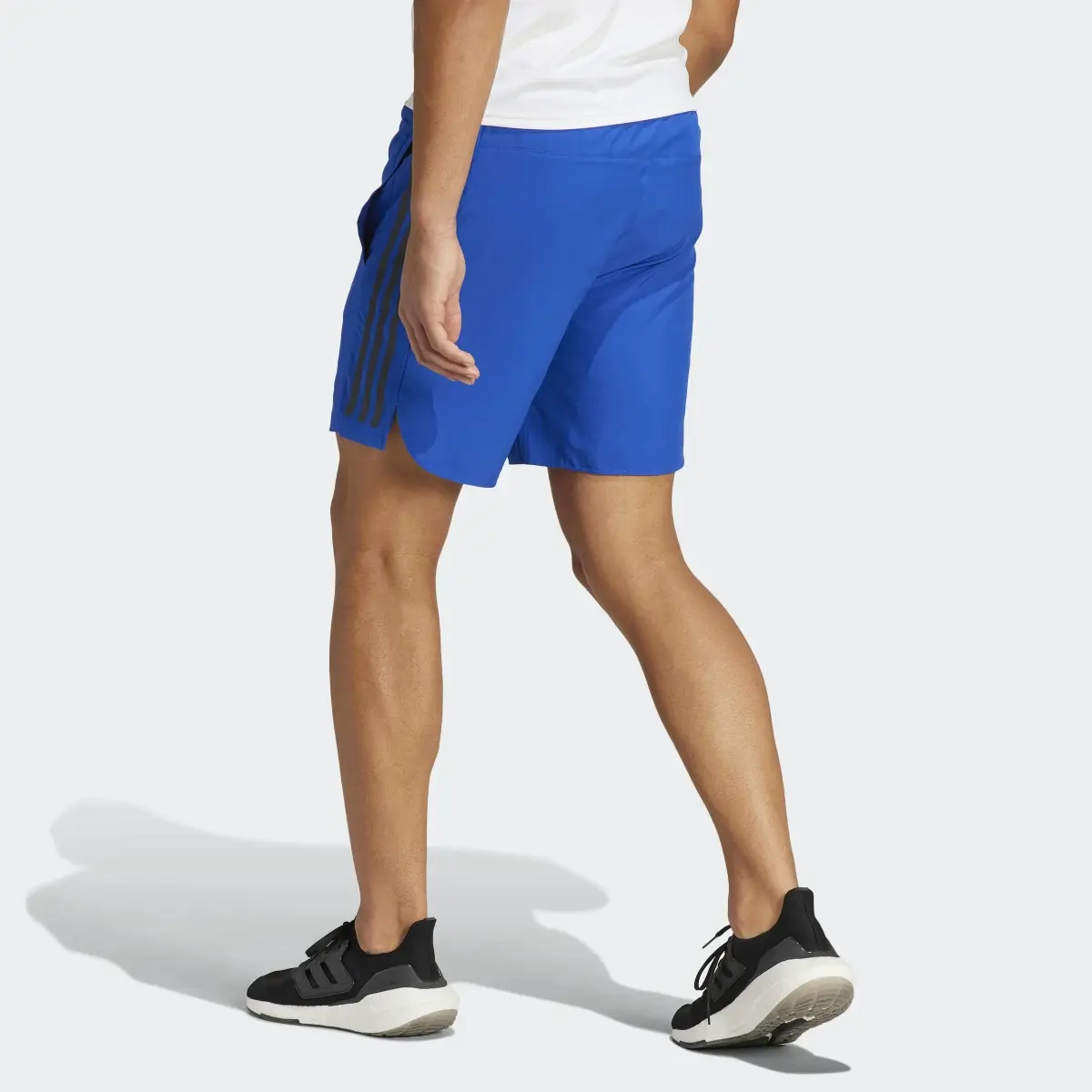 Adidas Run Icon Full Reflective 3-Stripes Shorts. 2