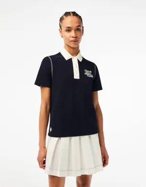 Lacoste Polo da donna in piqué di cotone Lacoste Sport Roland Garros Edition