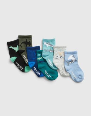 Toddler Shark Crew Socks (7-Pack) multi