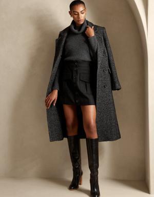 Lido Wool Mini Skirt black
