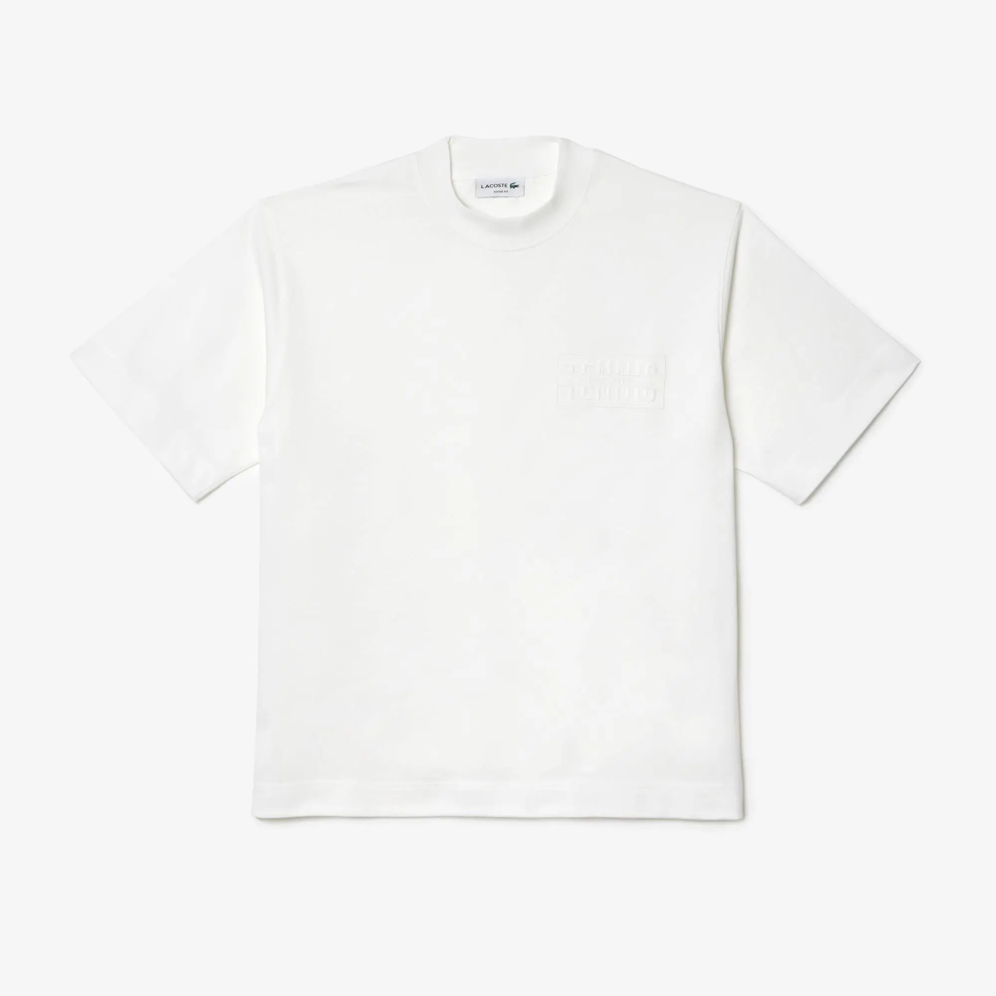 Lacoste T-shirt loose fit in cotone ricamata. 2