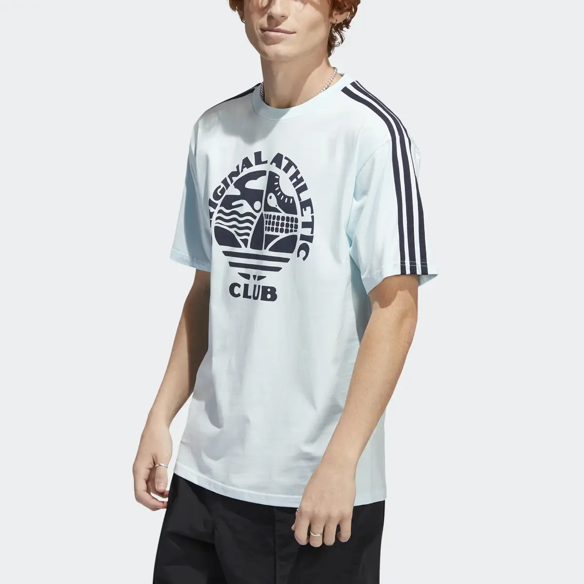 Adidas Original Athletic Club 3-Stripes T-Shirt. 1