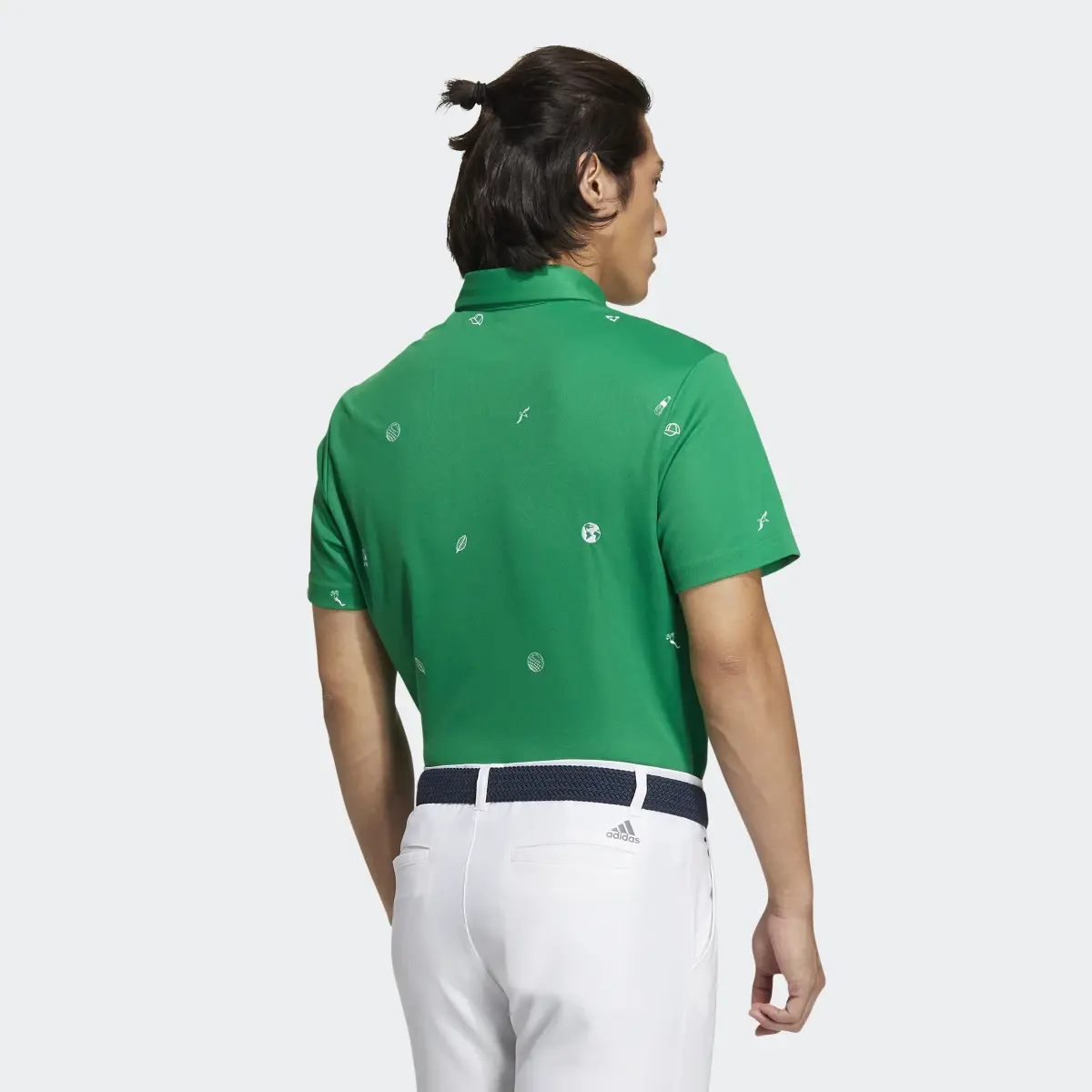 Adidas Play Green Monogram Polo Shirt. 3