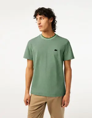 Lacoste T-shirt uni à col rond bicolore en coton premium 