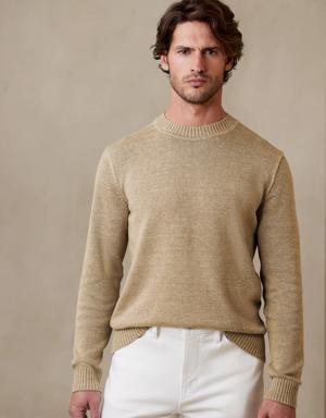 Giorgio Cotton-Linen Sweater beige