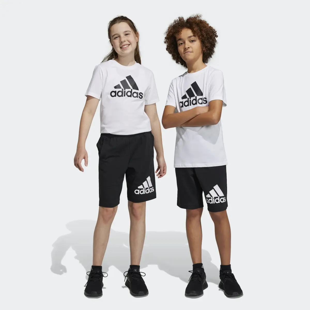 Adidas Essentials Big Logo Cotton Shorts. 1