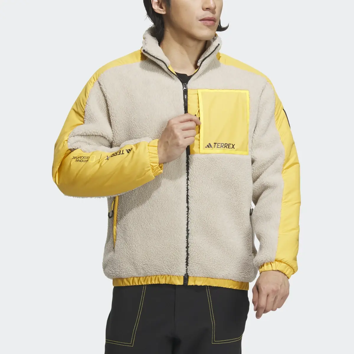 Adidas National Geographic High-Pile Fleecejacke. 1