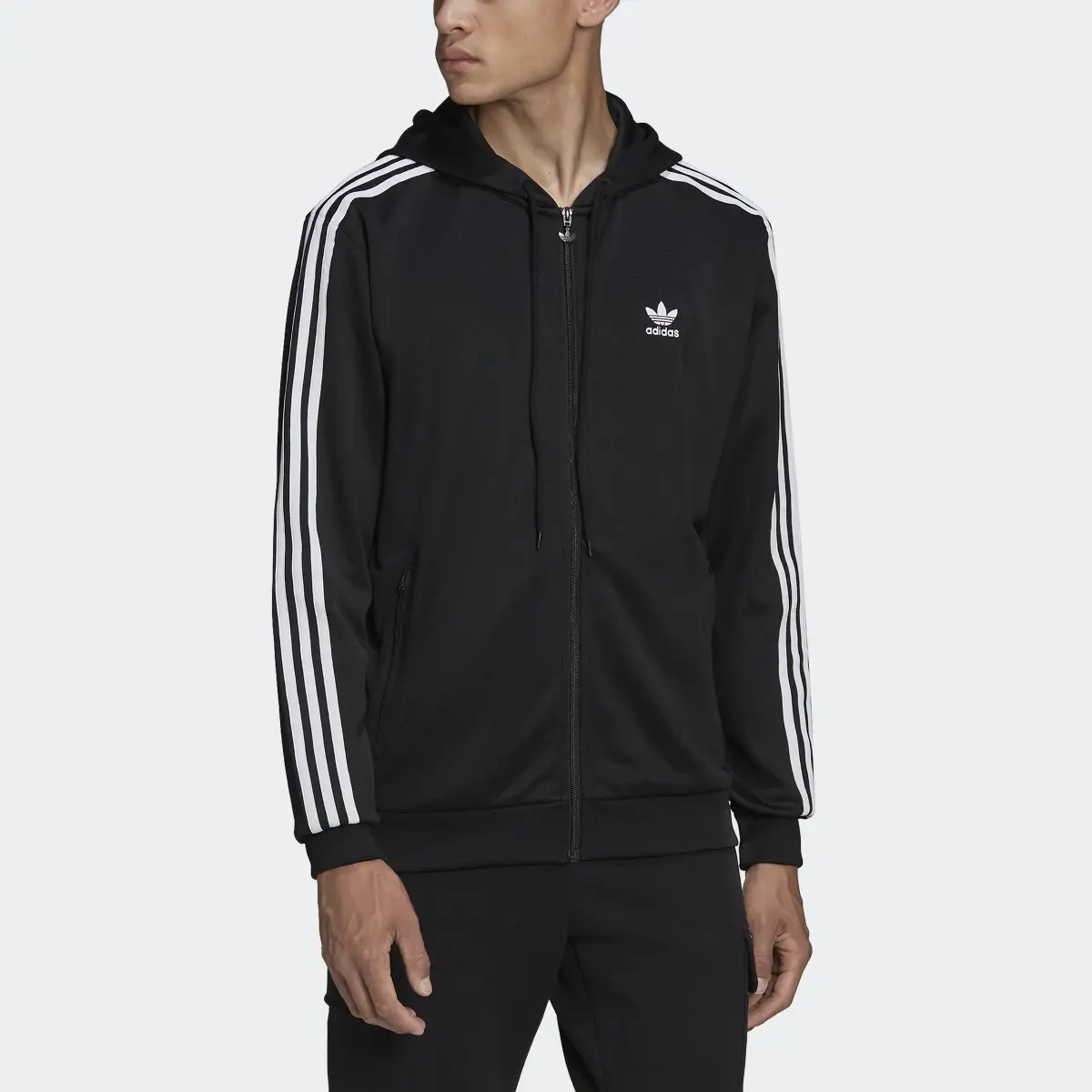 Adidas Adicolor Classics Hooded Full Zip Track Jacket. 1