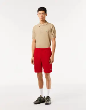 Lacoste Pantaloni corti da uomo in felpa di cotone spazzolato organico Jogger Lacoste
