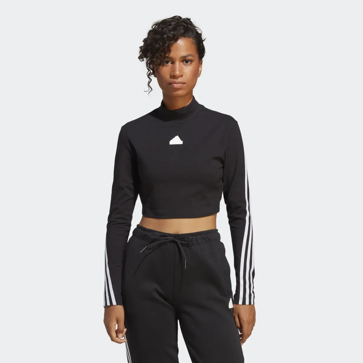 Adidas Future Icons 3-Stripes Mock Neck Top. 2