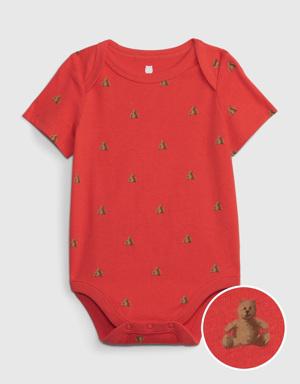 Baby 100% Organic Cotton Mix and Match Graphic Bodysuit red