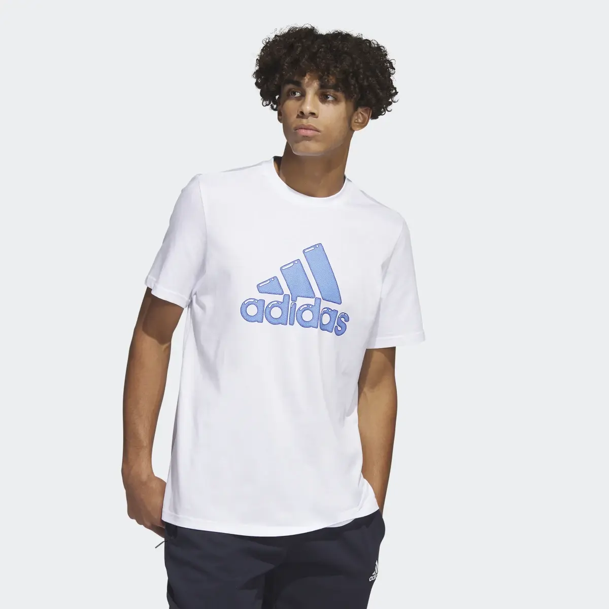 Adidas Logo Pen Fill - Sportswear Graphic Tee. 2