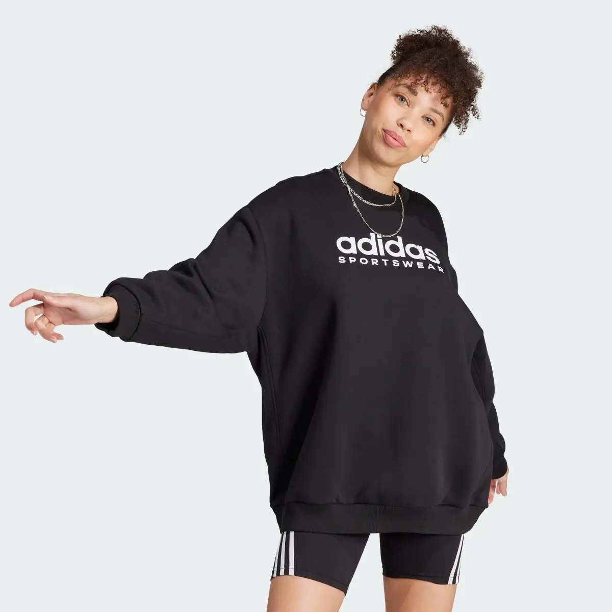 Adidas ALL SZN Fleece Graphic Sweatshirt. 2