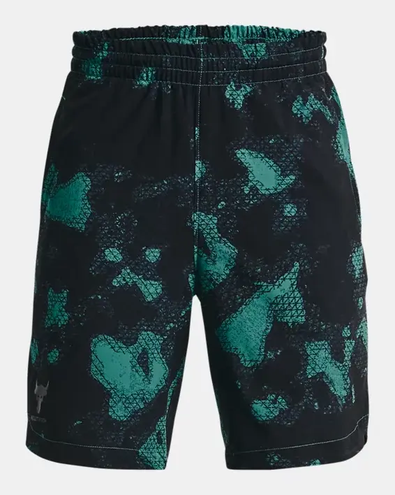 Under Armour Boys' Project Rock Woven Printed Shorts. 1