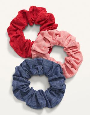 Hair Scrunchie 3-Pack for Women blue