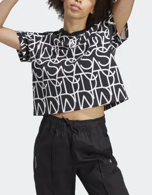 Adidas Allover adidas Graphic Boyfriend T-Shirt