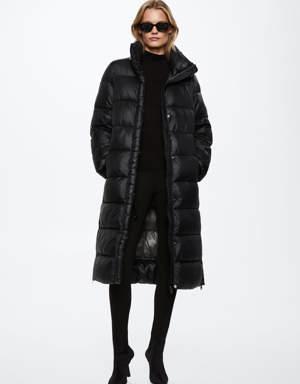 Quilted long coat