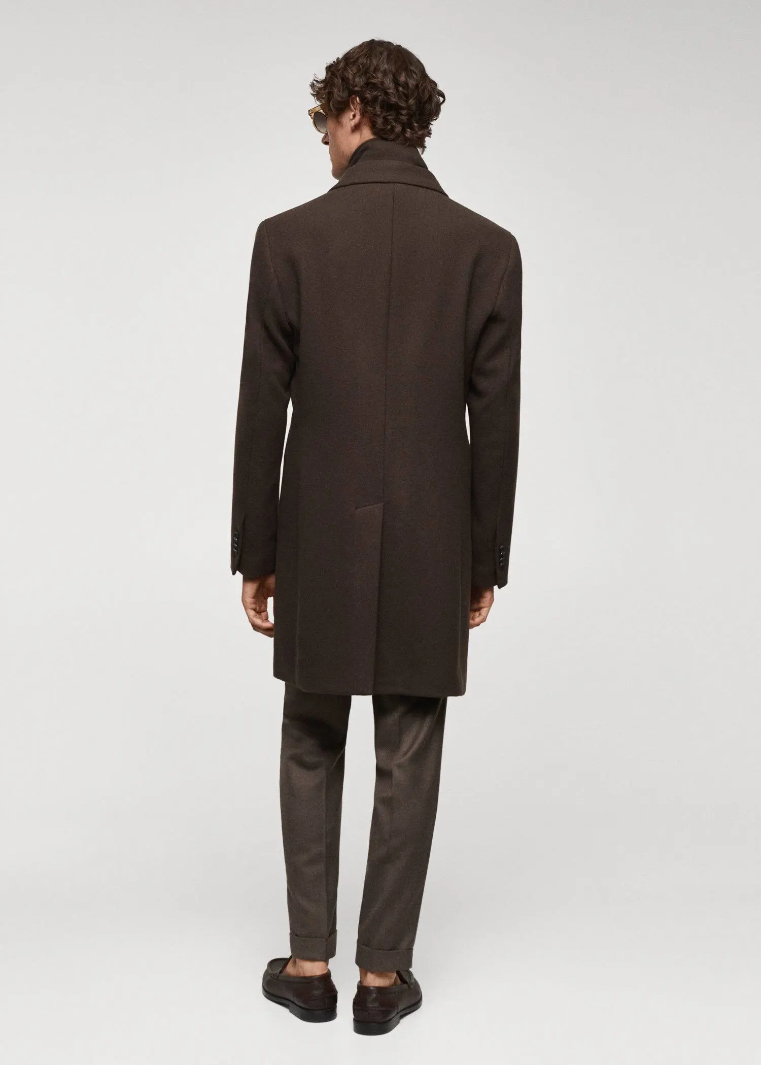 Mango Wool coat with detachable collar. 3