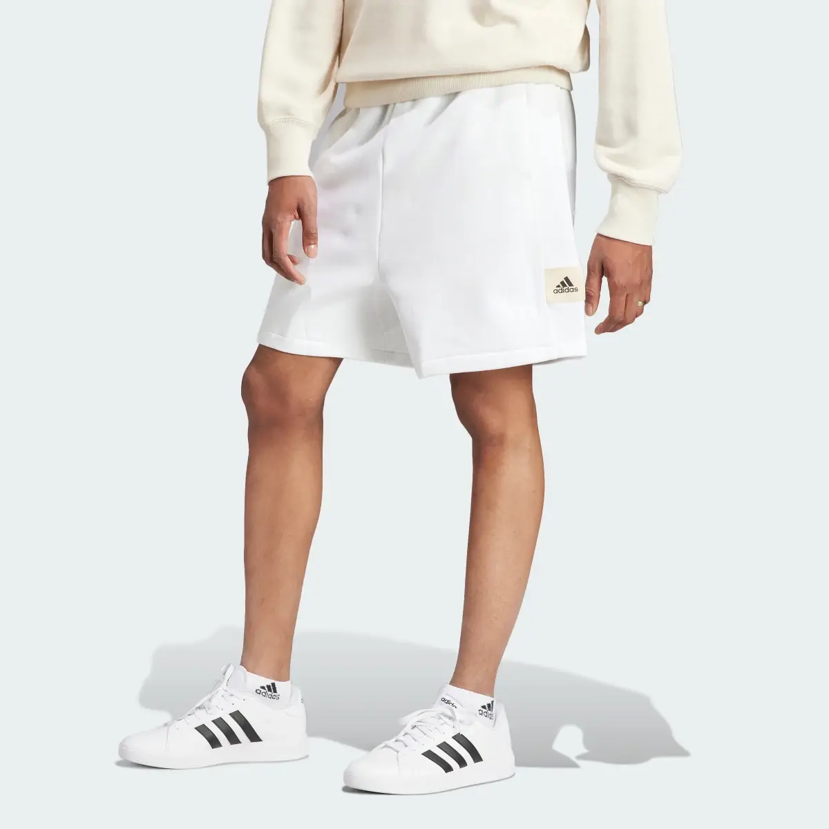 Adidas Lounge Fleece Shorts. 1