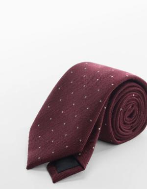 Tie with micro polka-dot structure