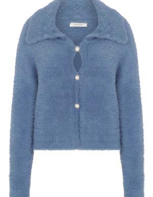 Basic Blue Knitwear Cardigan