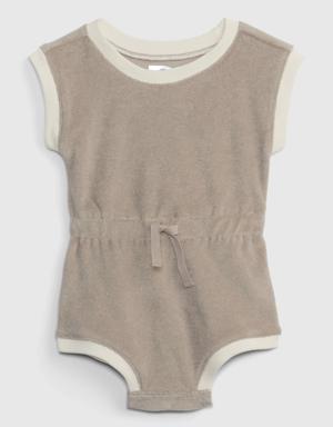 Baby Towel Terry Shorty One-Piece brown