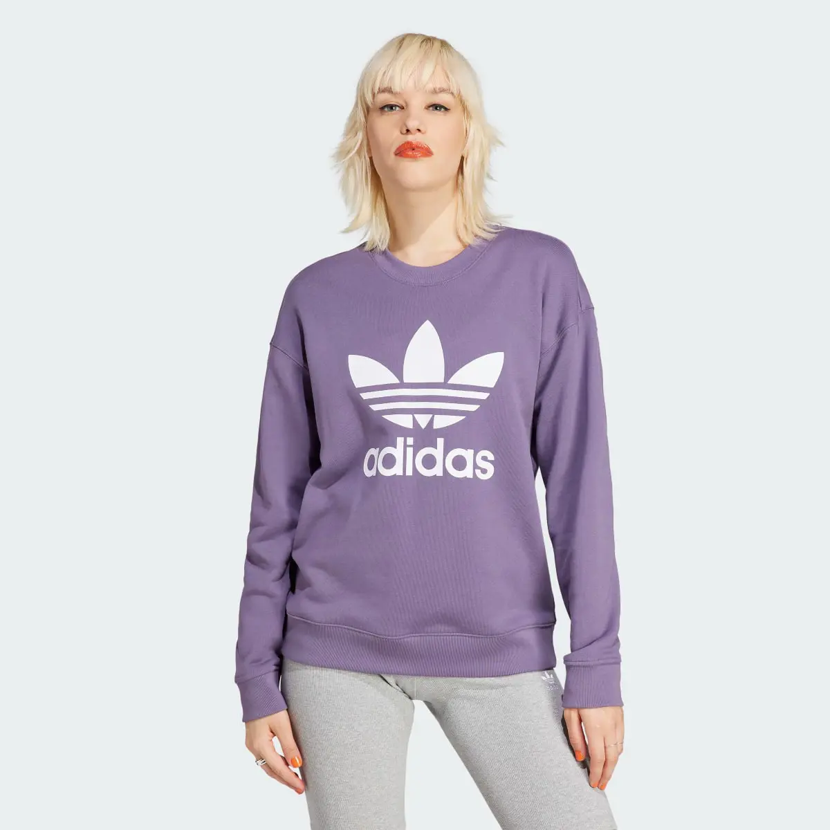 Adidas Trefoil Crew Sweatshirt. 2