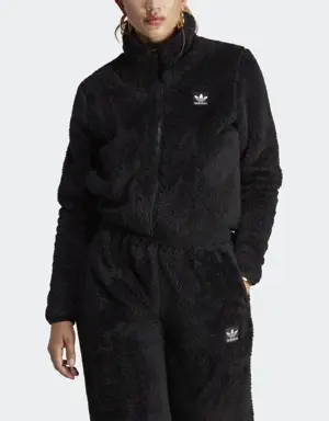 Adidas Essentials+ Fluffy Teddy Slim Zip Top