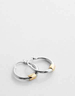 Gold and silver plated hoop earrings