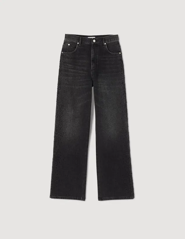 Sandro Straight-leg faded jeans. 2