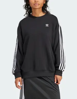 Adidas Sweat-shirt col rond oversize 3 bandes