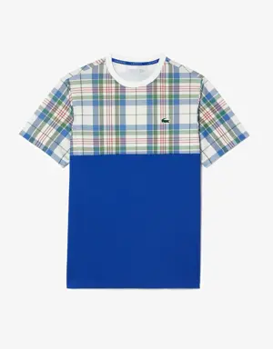 Men’s Lacoste Tennis Regular Fit Check Print T-shirt